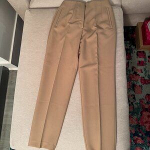 Zara High Waisted Pants, Taupe, Size Medium